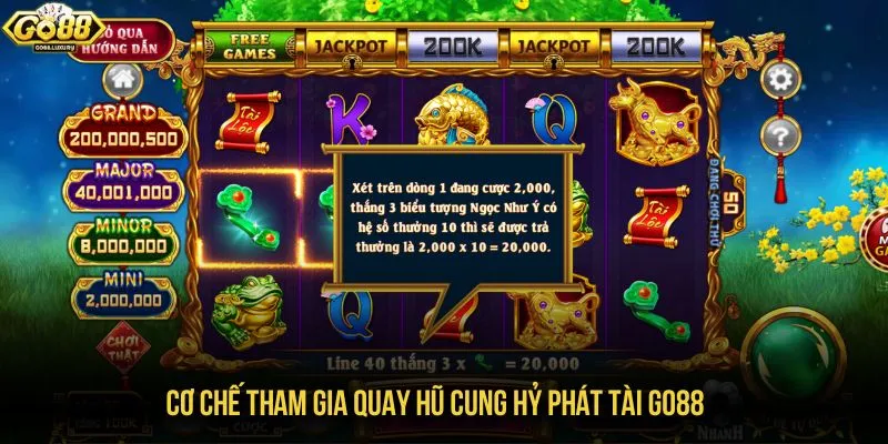 Cơ chế tham gia quay hũ Cung Hỷ Phát Tài GO88